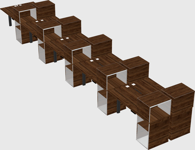 Shared electric desk + cabinet