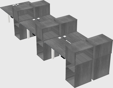 Shared electric desk + cabinet