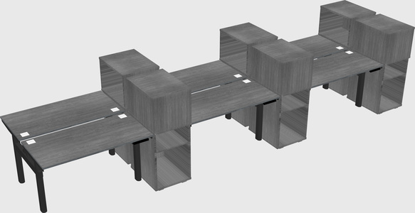 Shared electric desk + cabinet