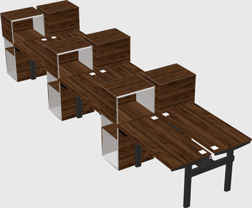 Shared electric desk + cabinet