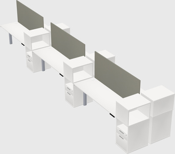 Shared electric desk + cabinet