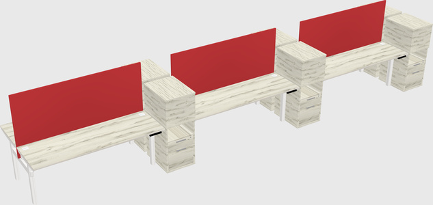 Shared electric desk + cabinet