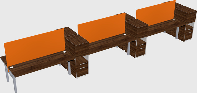 Shared electric desk + cabinet