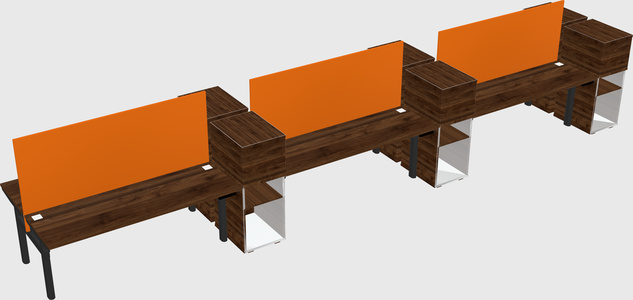 Shared electric desk + cabinet