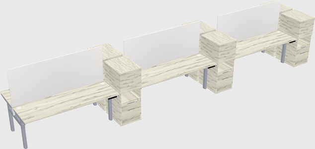 Shared electric desk + cabinet