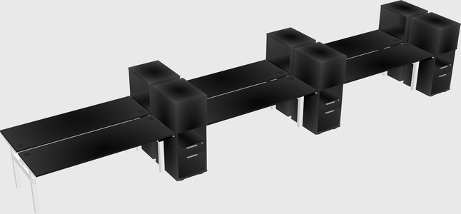 Shared electric desk + cabinet