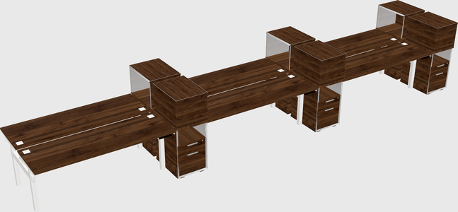 Shared electric desk + cabinet