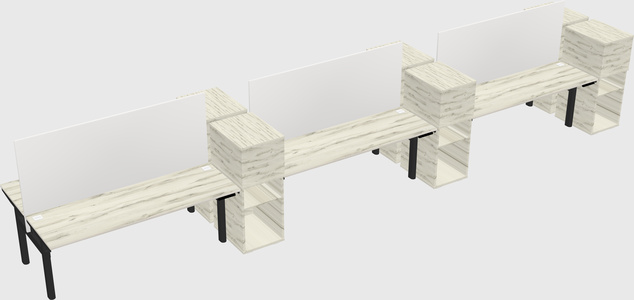 Shared electric desk + cabinet