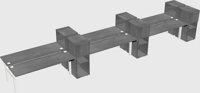 Shared electric desk + cabinet