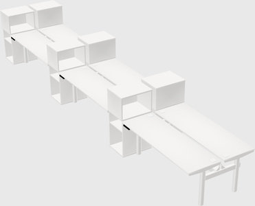 Shared electric desk + cabinet