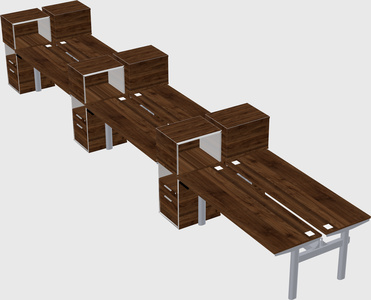 Shared electric desk + cabinet