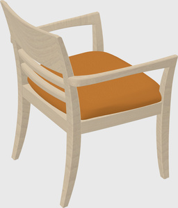Solid wood guest chair