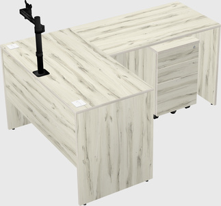 L-shaped office desk