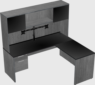 L-shaped office desk