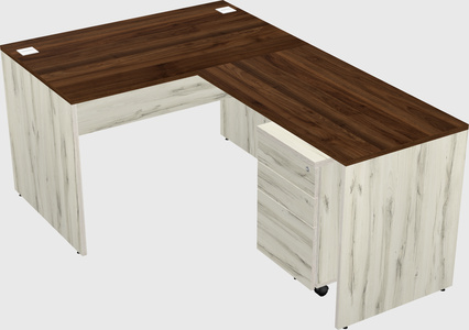 L-shaped office desk