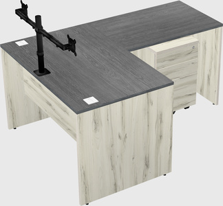 L-shaped office desk