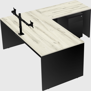 L-shaped office desk