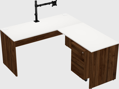 L-shaped office desk