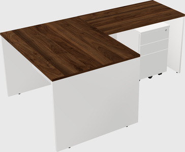 L-shaped office desk
