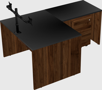 L-shaped office desk