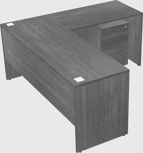 L-shaped office desk