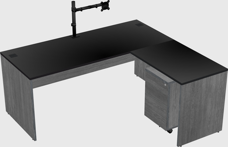 L-shaped office desk