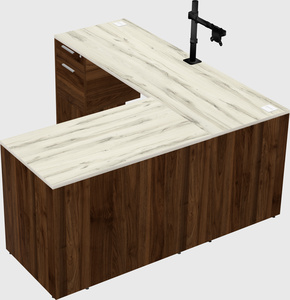 L-shaped office desk