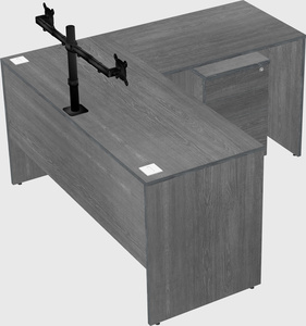 L-shaped office desk