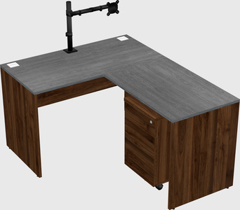 L-shaped office desk