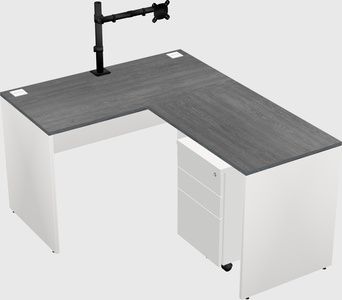 L-shaped office desk