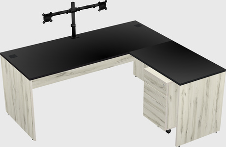 L-shaped office desk