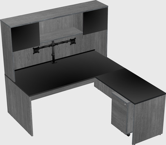 L-shaped office desk