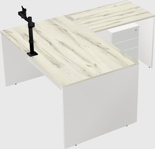 L-shaped office desk