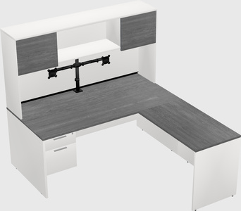 L-shaped office desk