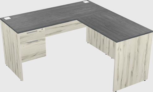 L-shaped office desk