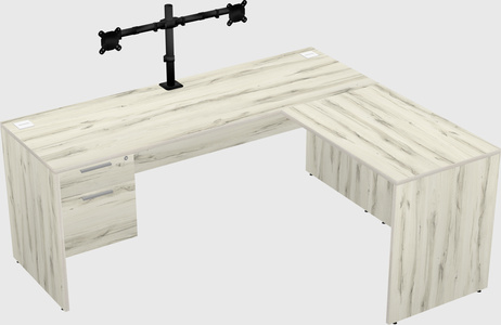 L-shaped office desk