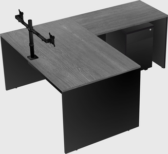 L-shaped office desk