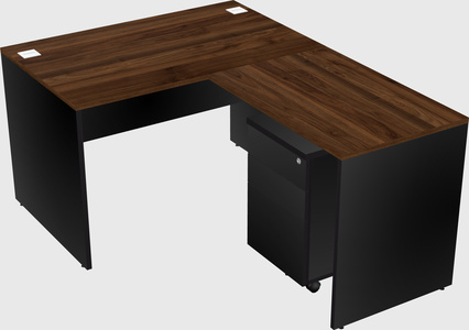 L-shaped office desk