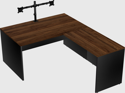 L-shaped office desk
