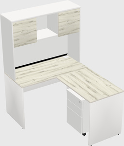 L-shaped office desk