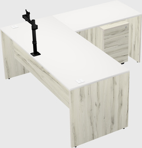 L-shaped office desk