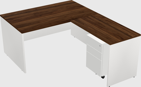 L-shaped office desk