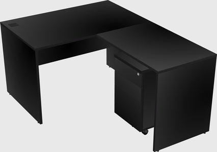 L-shaped office desk