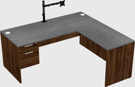 L-shaped office desk