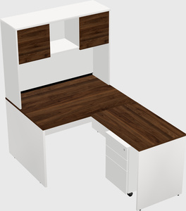 L-shaped office desk