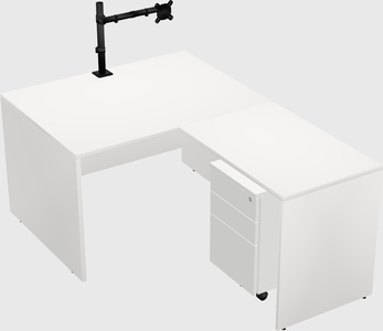 L-shaped office desk