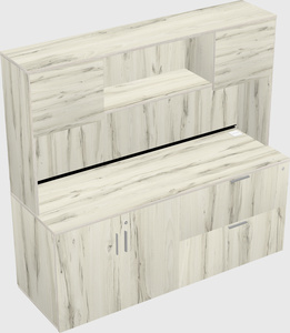 Lateral storage combo credenza