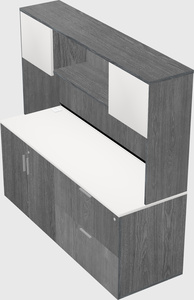 Lateral storage combo credenza
