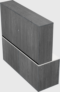 Lateral storage combo credenza