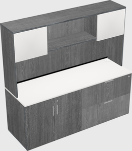Lateral storage combo credenza